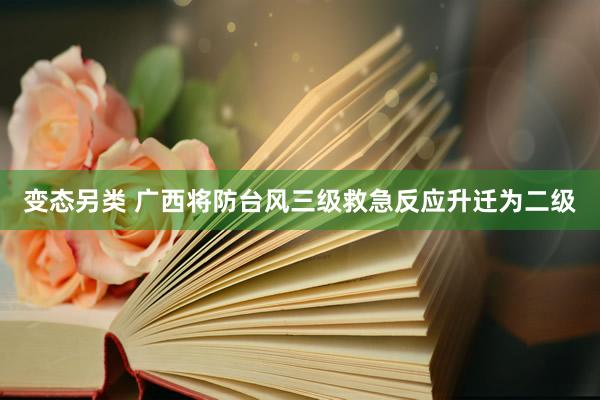 变态另类 广西将防台风三级救急反应升迁为二级